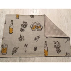 DekoatelierBerlin 1 TischSet + 2 Glasuntersetzer PlatzSet Geschenk Deko  Unikat - Bier