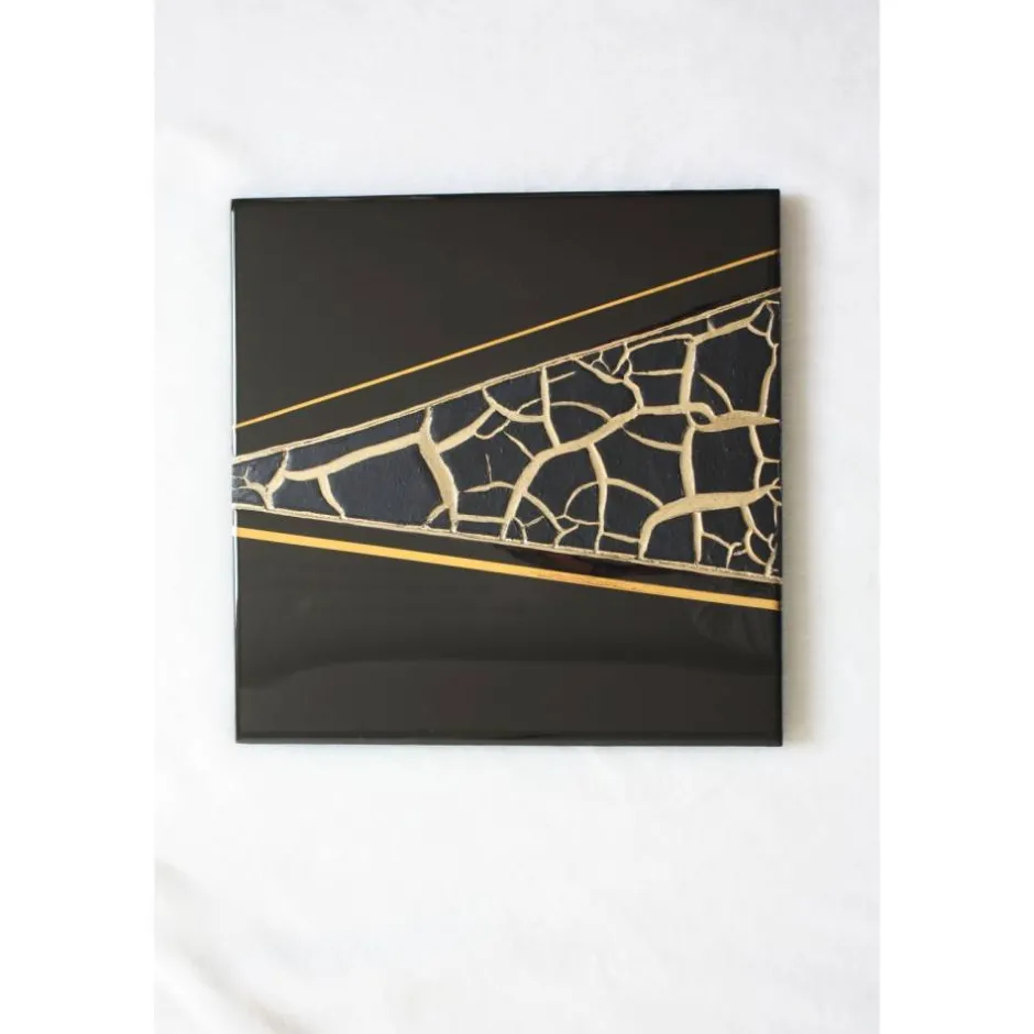 Best KARObeads 2 Wandbilder "Struktur", handgefertigt, mixed media, resinart, wallhangart