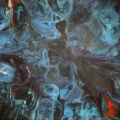 Magnetwände^Vogelmalerin Acryl-  Wandbild-   " Seebeben "-  von Hand gegossen.