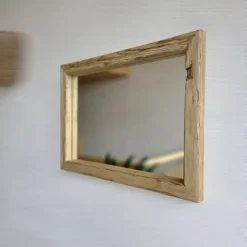 Badspiegel^Altholzspiegel Altholz Spiegel Holzregal Althozspiegel Loft S2256 upcycling nachhaltig Handarbeit