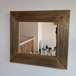 Badspiegel^Altholzspiegel Altholz Spiegel S2180 Holzspiegel Wandspiegel antiko optik Alteiche sonnenverbrannt Holzspiegel upcycling nachhaltig