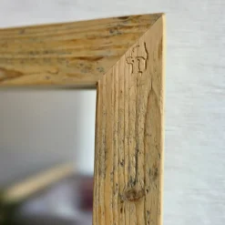 Badspiegel^Altholzspiegel Altholz Spiegel S2276 Holzspiegel Wandspiegel antiko Badspiegel Schminkspiegel Dekospiegel