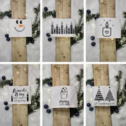 Deko-Objekte^Nadelkonfetti Banderole aus Stoff für Windlicht I Laterne I Home