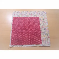 Dieda Bienenwachstücher, Doppelpack,Blumen, rot mit Herzen, reines Bienenwachs, Bio-Baumwolle, 2 Größen, handgemacht von