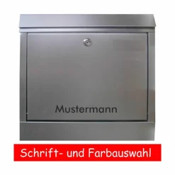 Best Lorfe-Design Briefkastenaufkleber 01 Familienname / Namensaufkleber / individuell personalisiert / Wunschtext / 2 cm hoch /