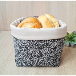 Textil-Brotkörbe^Steffbags Brotkorb Leopard, Aufbewahrungskorb, Korb für Brot Brötchen, Stoffkorb, Baumwollkorb, Tischdeko, Frühst&