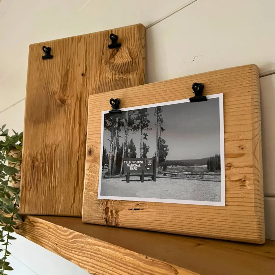 1959 Design Clipboard Bilderrahmen im Altholz Design