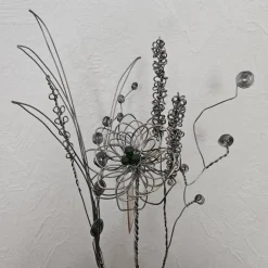 Best Nics-Drahtkunst und mehr Drahtblumenstrauss in titanfarben