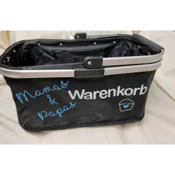 Discount sabs - handmadebysabs Einkaufskorb beschriftet, als Geschenk z.B. zum Abschied, Wunschmotiv/Wunschtext möglich