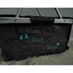 Einkaufskörbe^Yanik Magic World Handmade Einkaufskorb Bestickt für Mama