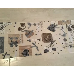DekoatelierBerlin 2er Set Läufer  Tischläufer   Tischdecke  Geschenk   Deko  Unikat - Landhausstil blau