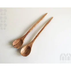 Best medina mood 2er Set Salatbesteck 33 cm, Salatlöffel, aus Olivenholz in Handarbeit