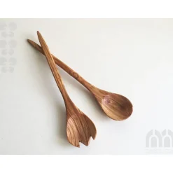 Best medina mood 2er Set Salatbesteck 33 cm, Salatlöffel, aus Olivenholz in Handarbeit