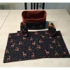 Best DekoatelierBerlin 2er TischSet + 1 Utensilo  PlatzSet Geschenk   Deko  Unikat - Winterhirsch terracotta