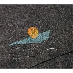 Clearance DekoatelierBerlin 2er TischSet PlatzSet Tischmatten aus Filz Geschenk   Deko  Unikat - Sonnenuntergang