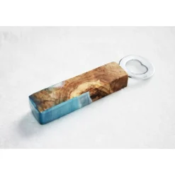 Best KARObeads Flaschenöffner "Meer" aus Olivenholz, resinart