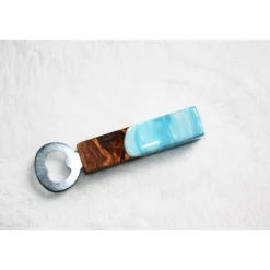 Best KARObeads Flaschenöffner "Meer" aus Olivenholz, resinart