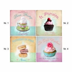 Atelier1944 Fliesenaufkleber - Fliesenfolie - Cupcake - Patisserie - 13001