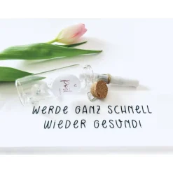 Blomidesign Genesungskarte gute Besserung Flaschenpost
