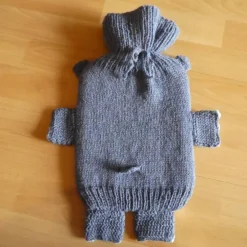 Wärmflaschen^CreativBaer Gestrickter Wärmflaschenbezug - Nilpferd - inkl.Wärmflasche