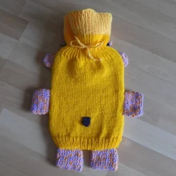 Wärmflaschen^CreativBaer Gestrickter Wärmflaschenbezug - Nilpferd - inkl.Wärmflasche