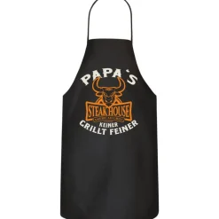 Antik und Kultiges Grillschürze Papas Steakhouse – Kochschürze aus Baumwolle für Grillfans