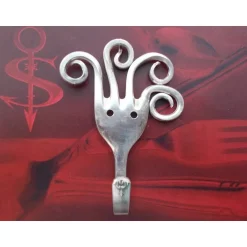 New SOULOUs ART Haken Kleiderhaken Wandhaken Garderobenhaken  *Face 2* aus einer Gabel