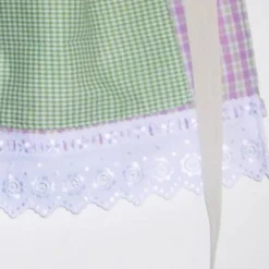 Clearance Dorotheas-Handarbeiten Halbschürze, Klammerbeutel, lila grün Klammerschürze, Schürze mit großer Tasche, Schürze Kängurutasche