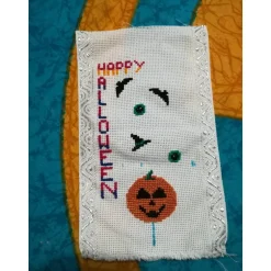Anjas Kreationen Handgefertigtes Stickbild "Halloween"