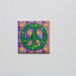 Teddy & Puppenmachen^papierundfarbe Handmade Legespiel für Erwachsene Peace and Love 24 Paare 48 Karten Schachtel 7 x 7 x 4 cm