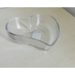 SaBienchenshop Herz Schale zum Befüllen aus Glas – Geschenkidee für Geldgeschenke & Süßes – Valentinstag, Geburtstag, Jubiläum – 17 x 13 x 5 cm