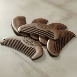 Haarkämme^ArtisanGifts Holzkamm mit Mandala-Gravur – Haarkamm & Bartkamm – Doula-Geschenk, Geburtskamm, japanischer Haarkamm oder Wikinger-Kamm