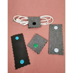 Clearance CarVo-Design Kabel Clip - eckig - 2er Set - Softshell eckig grau