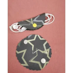 Clearance CarVo-Design Kabel Clip - oval - 2er Set - Softshell gemustert olive