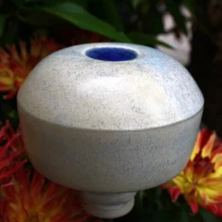 Gartenkugeln & -Stelen^Neuton Keramik Keramik Rosenkugel Keramikkugel mit blauem Glashäubchen Gartenkeramik für Stab
