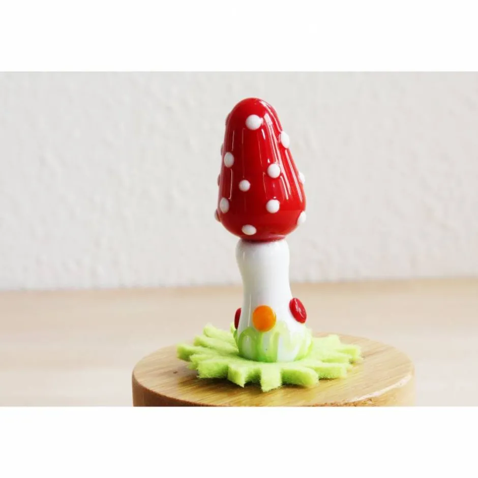 Best KARObeads Keramikdose mit Deckel "Glückspilz", lampwork