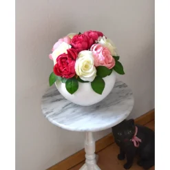 Clearance Geschenke und Keramik Keramikvase mit Pfingstrosen und Rosen