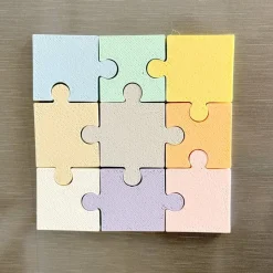 3D-DrUckRAUm Kühlschrank Magnete “Puzzle” 3 x 3 Teile – Pastell