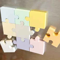 3D-DrUckRAUm Kühlschrank Magnete “Puzzle” 3 x 3 Teile – Pastell