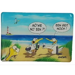 Antik und Kultiges Kühlschrankmagnet Mö wie no een – Maritime Deko Möwe von Hösti, witziges Design, 8x5 cm