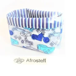 Utensilos & Körbchen^Afrosteff Kinder Stoffkiste mit Fahrzeug Motiv