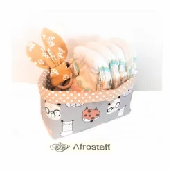 Sale Afrosteff Kinder Stoffkiste mit Zoo Tiere