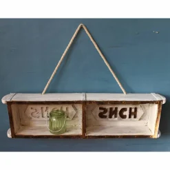 Wandregale^Schätze-von-Gestern kleines Wandregal aus alter Ziegelform Upcycling