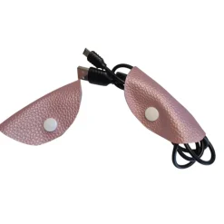 Afrosteff Kopfhörer- und Kabelbinder im 2-er Set rosa, Kabelhalter, Kabelorganizer, Kabelordner