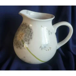 Discount Keramikarte Krug mit Pusteblume ,groß, Saft,Milch,Frühstück 2000ml