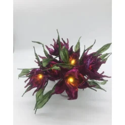 Lichterketten^Anemones Wollzauberei Lichterkette "Purpurglöckchen" aus finnischem Papiergarn