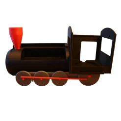 Hot RB-Markt Lokomotiven - Regal für Hörspielbox und Hörspielfiguren, PLA 3D-Druck, kompatibel zu Tonies, personalisierbar mit Namen