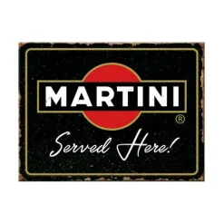Antik und Kultiges Martini Magnet Retro – Kühlschrankmagnet 6x8 cm Metallmotiv Küche Bar