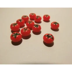 Best SaBienchenshop Miniatur Tomaten 12 Stück – Puppenhaus Deko, Basteln & Wichteltür – Maßstab 1:12 – Polymer Clay