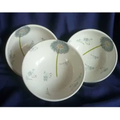 Discount Keramikarte Müslischale Pusteblume  3 er Set,Löwenzahn,Frühstück,Schüssel
